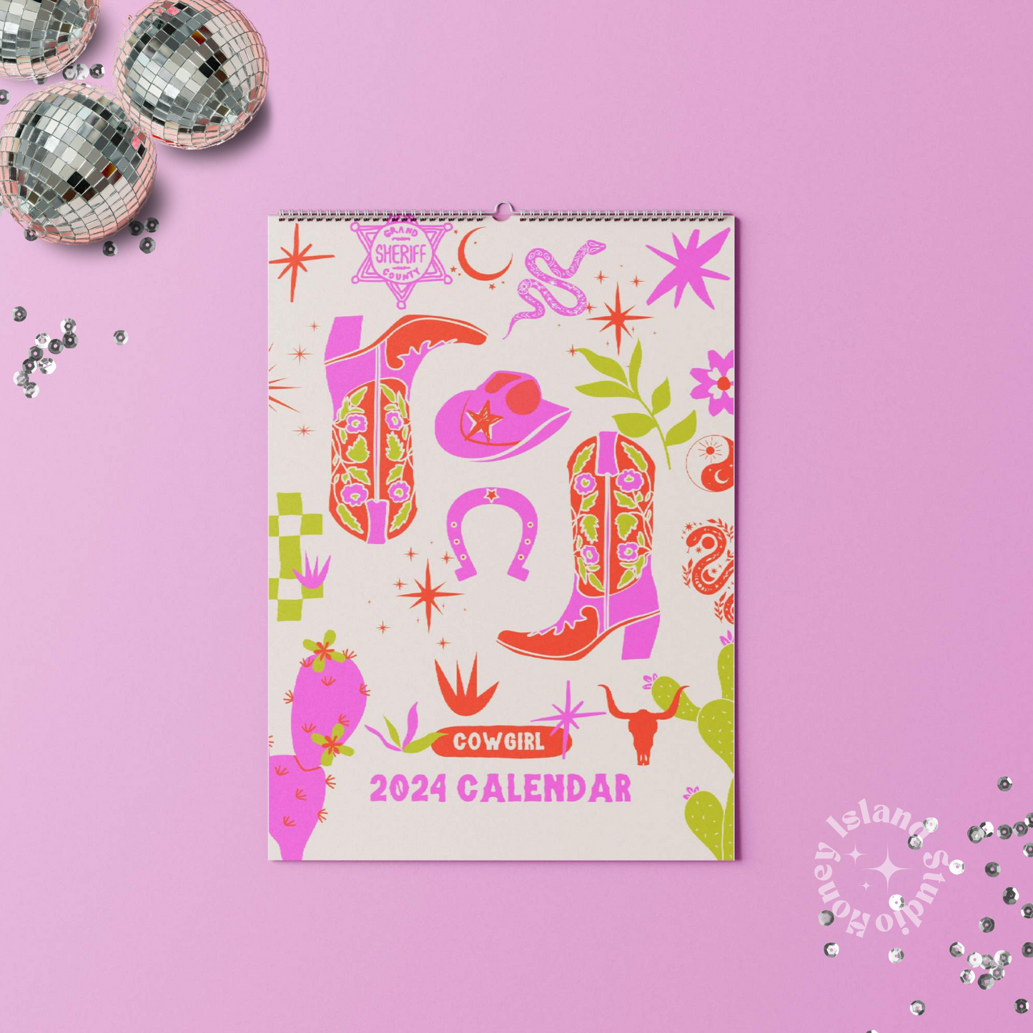 2024 Calendar Daily Planner Cowgirl