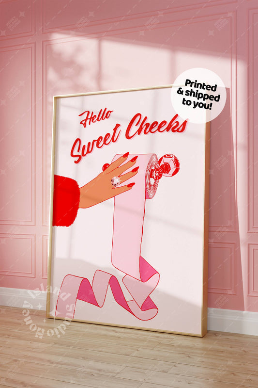 Hello Sweet Cheeks Print - Pink/Red