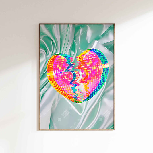 Broken Heart Disco Poster - Green