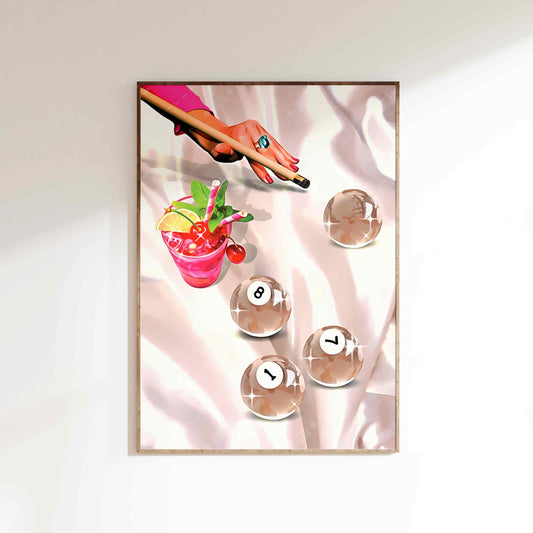 Retro Billiards Print - Neutral