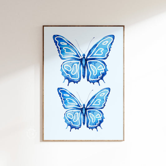Butterflies poster - Blue
