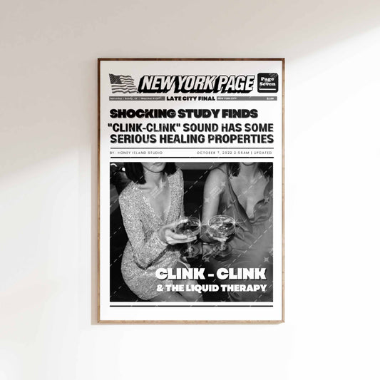 Retro Newspapers Clink-Clink - Digital Print