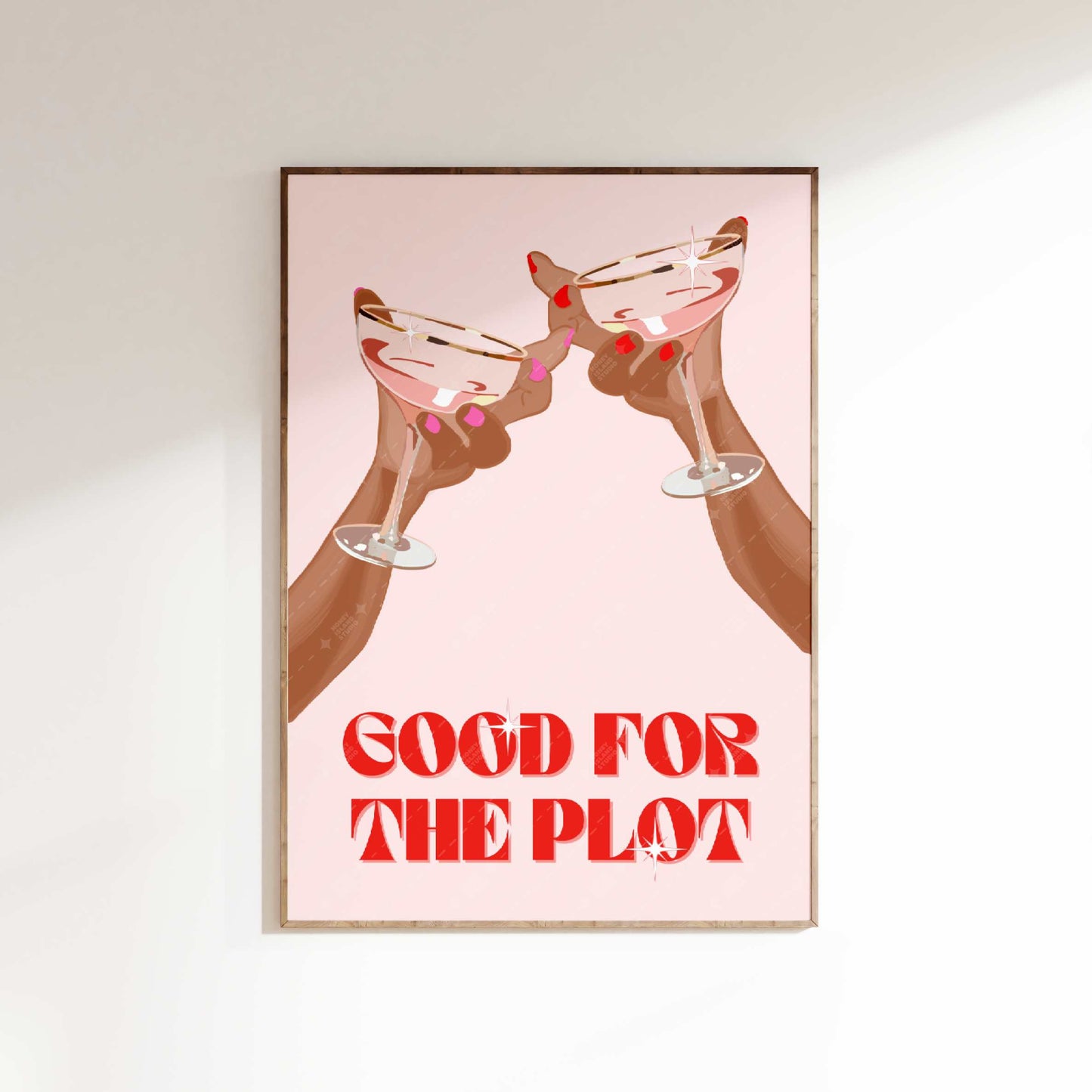 Good for the plot Cheers Poster, Wall Art Print, Bar cart Decor