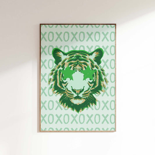 Tiger preppy wall art Poster