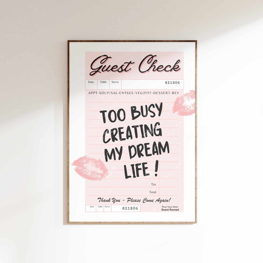 Guest Check Dream Life - Digital