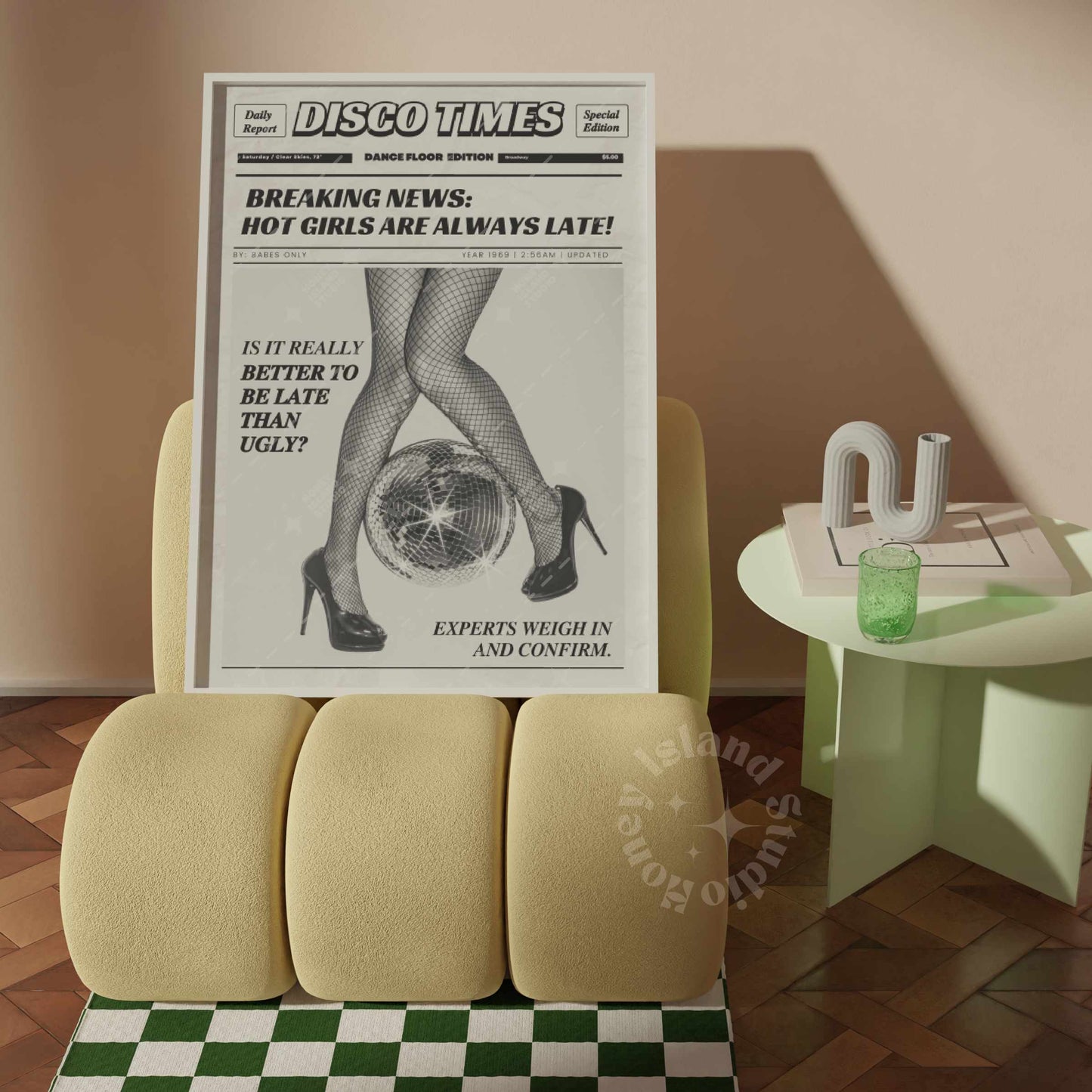 Trendy Newspapers Poster - Better Late Than Ugly