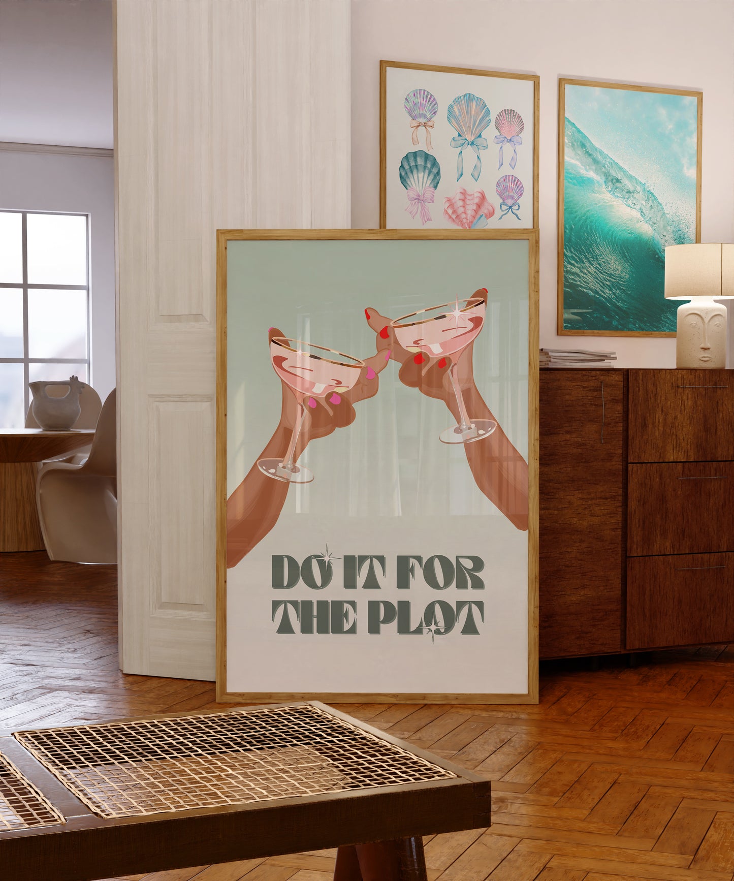 Do It For The Plot Print Sage Green Wall Art