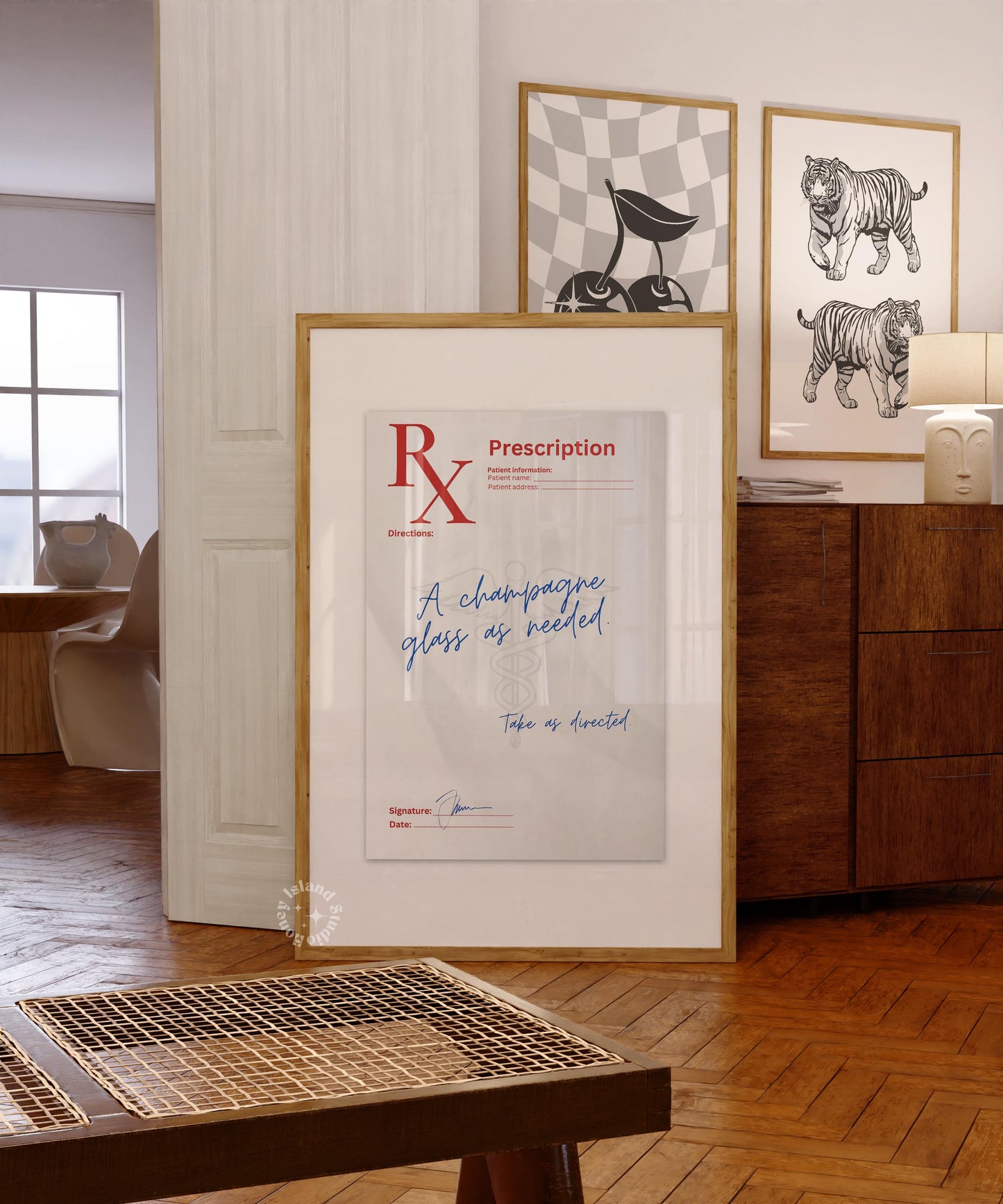 Champagne RX Prescription Parody Poster