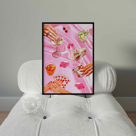 Poker Night Poster - Pink