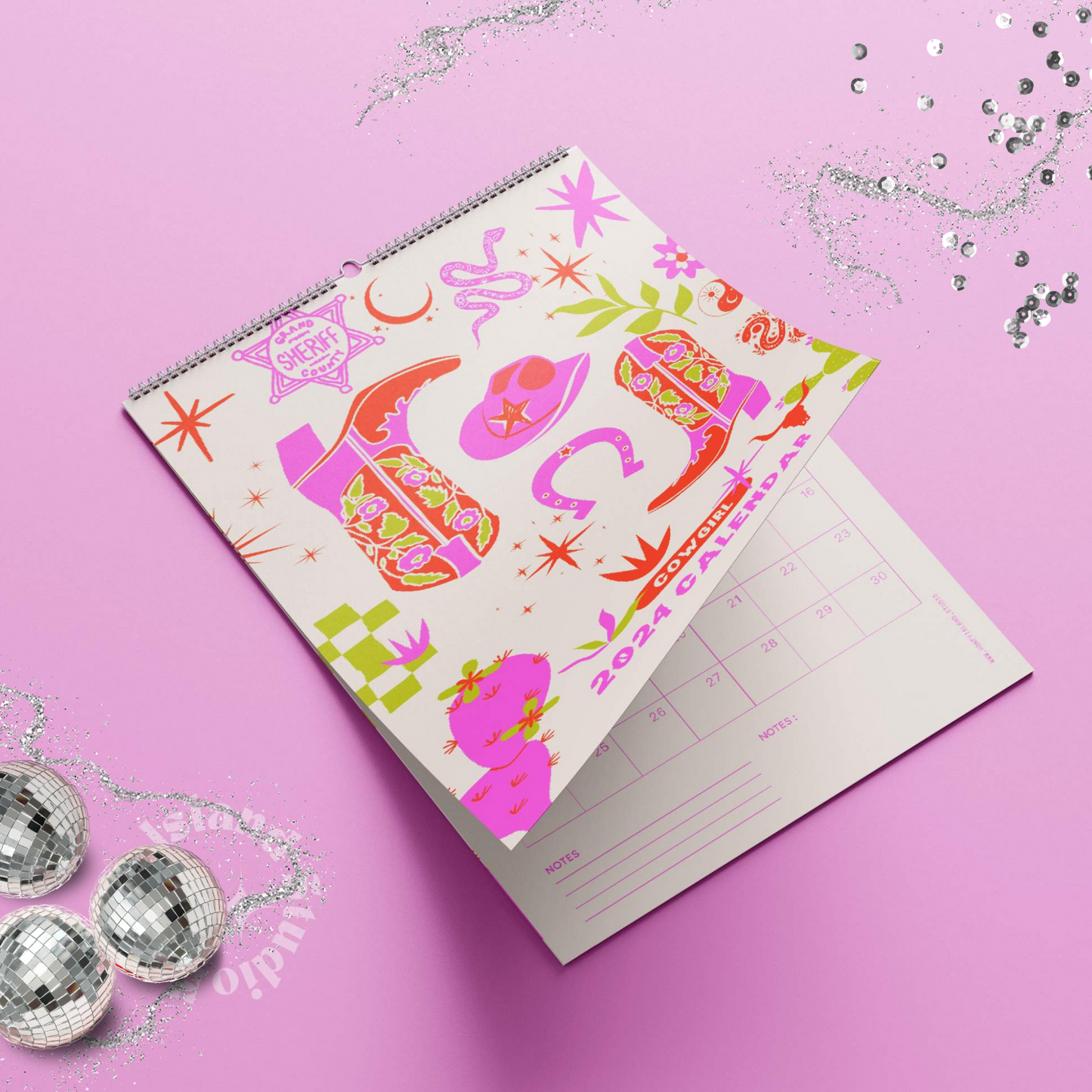2024 Calendar Daily Planner Cowgirl