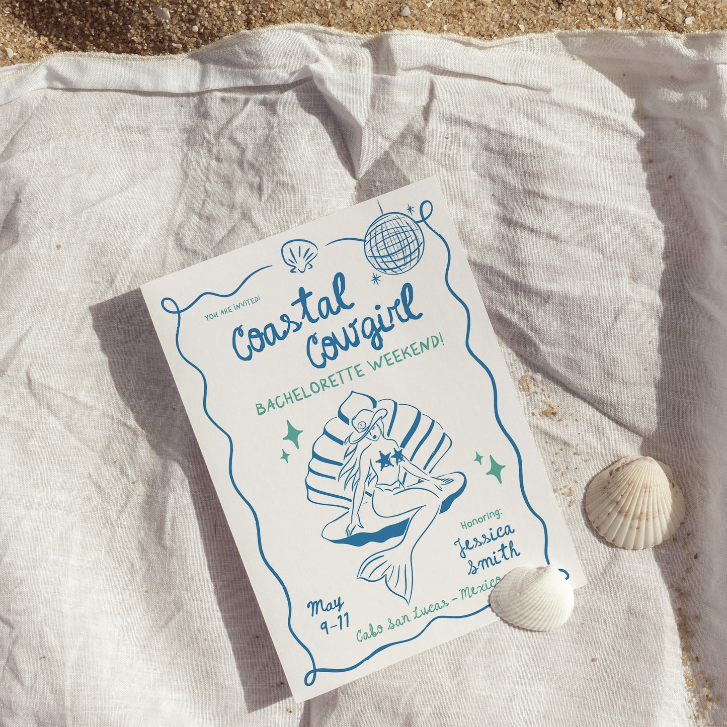 Coastal Cowgirl Bachelorette Weekend Itinerary (Canva Template)