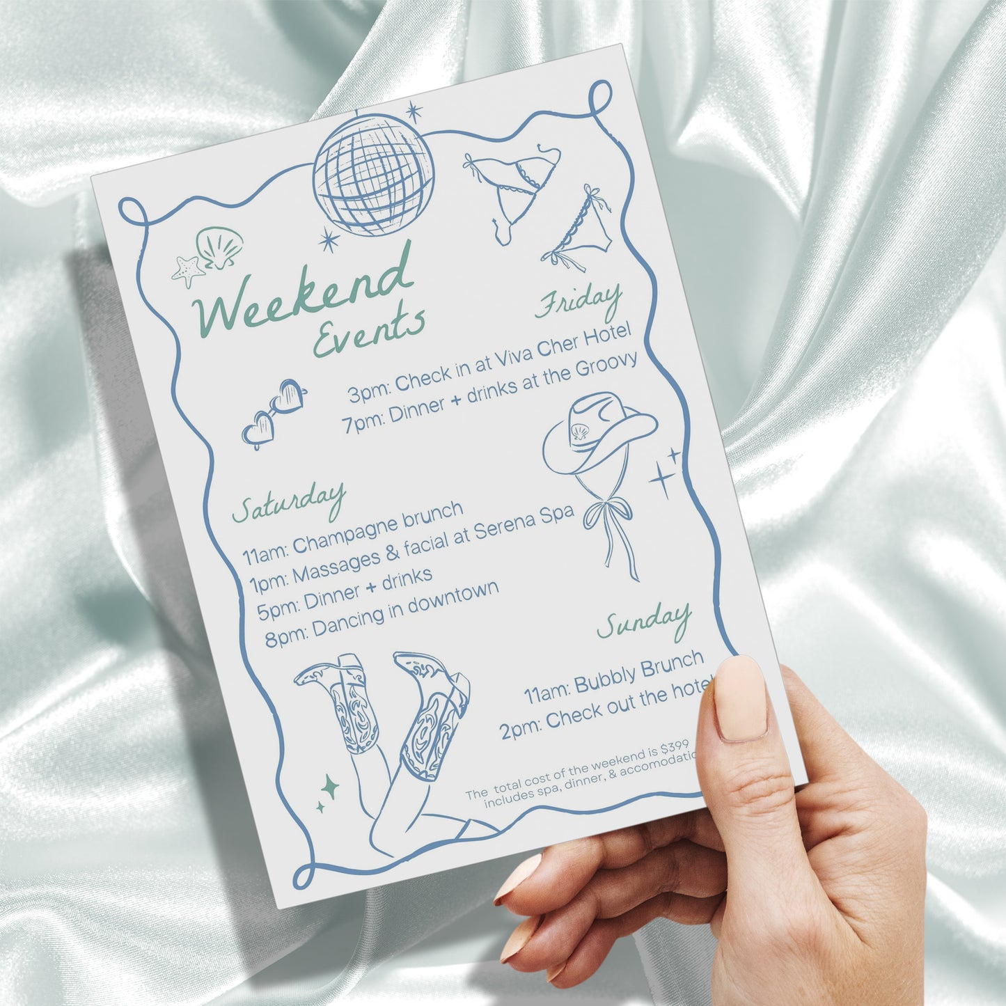 Coastal Cowgirl Invite II (Canva Template)