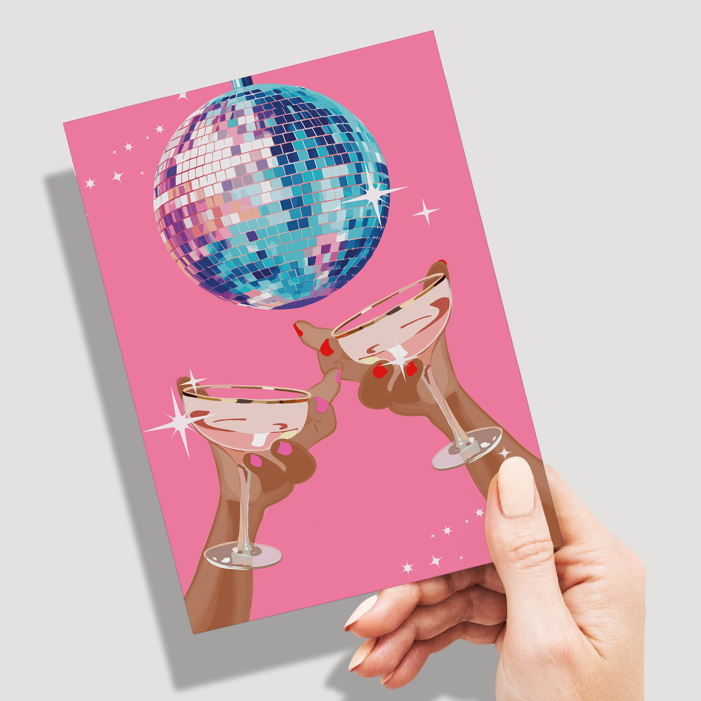 Disco Cheers Retro Pack of 10 Greeting Cards (standard envelopes) (US & CA)