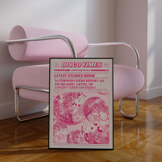 Coke Bathroom Disco Pink - Poster