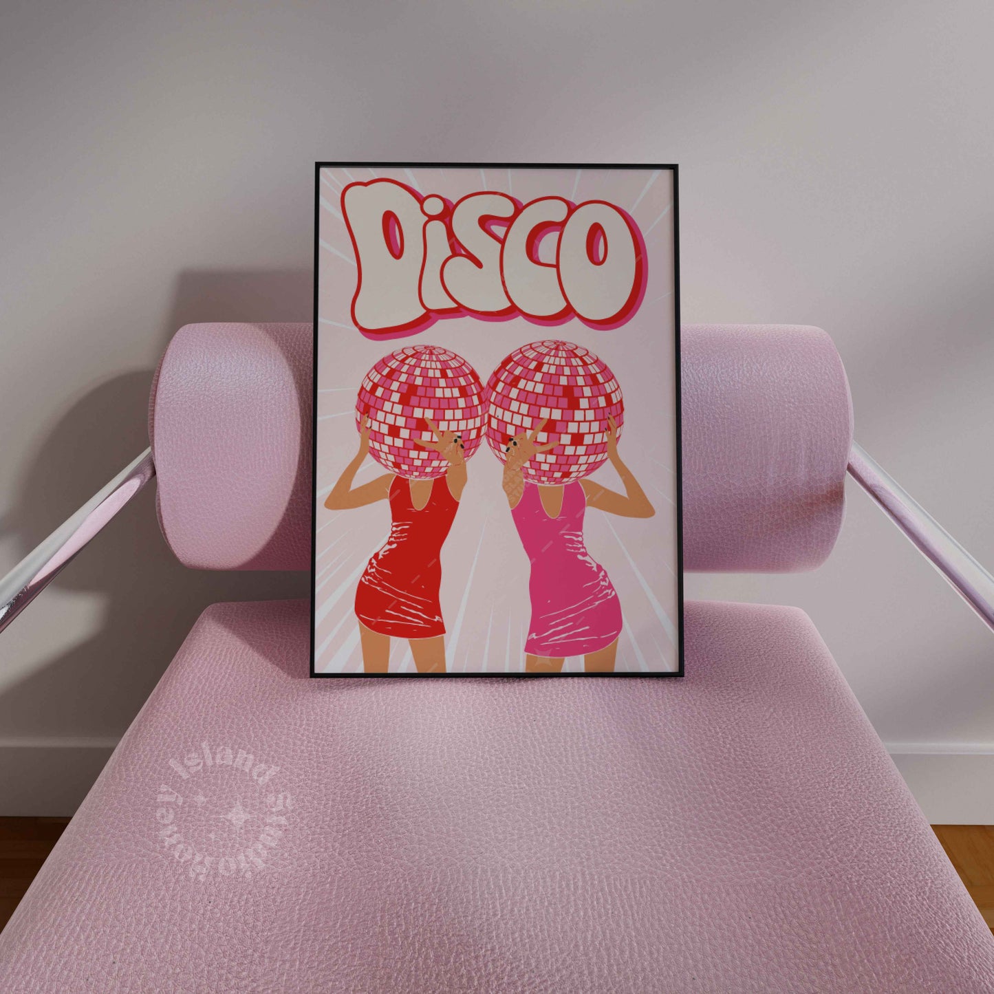 Disco Girls Poster - Red/Pink