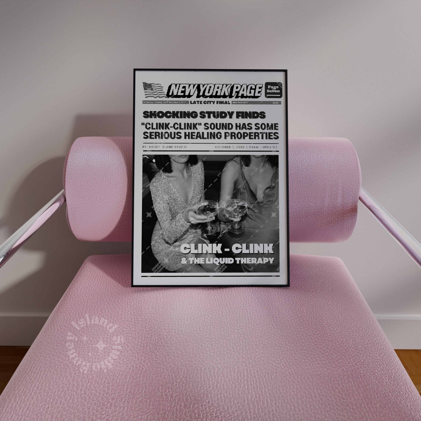 Retro Newspapers Clink-Clink - Digital Print