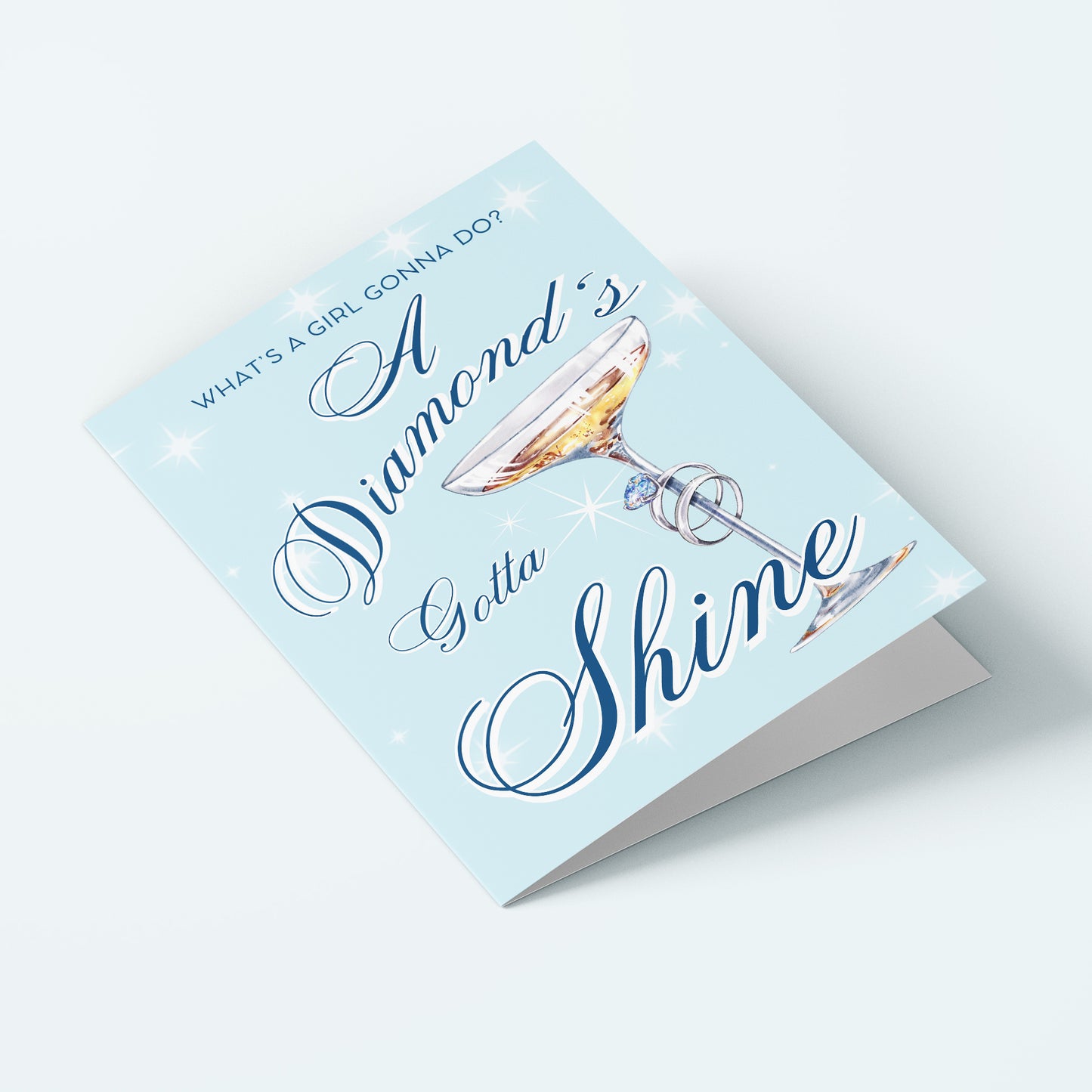 Bejeweled Engagement Card, Pack of 10 Greeting Cards (standard envelopes) (US & CA)