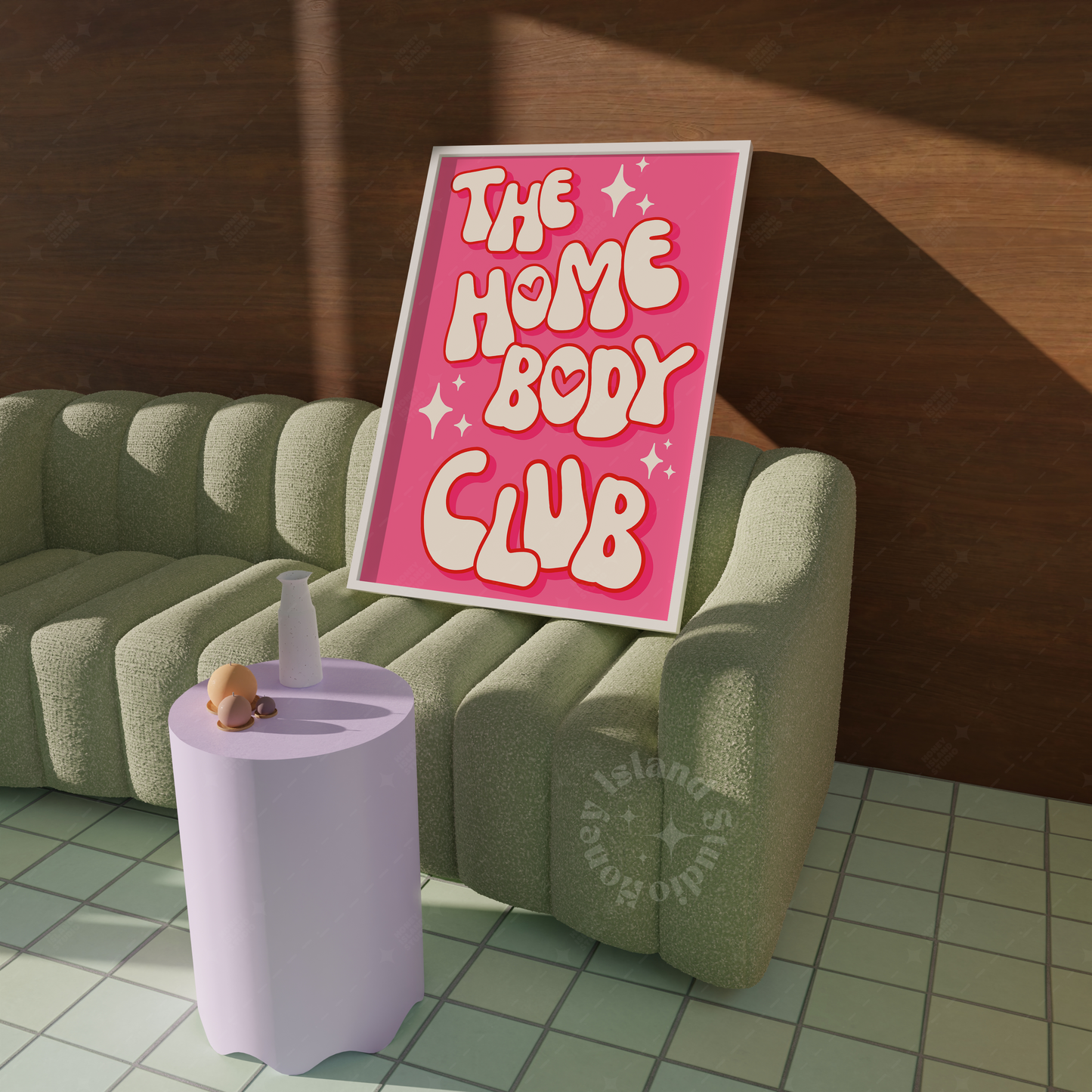 The Homebody club heart print