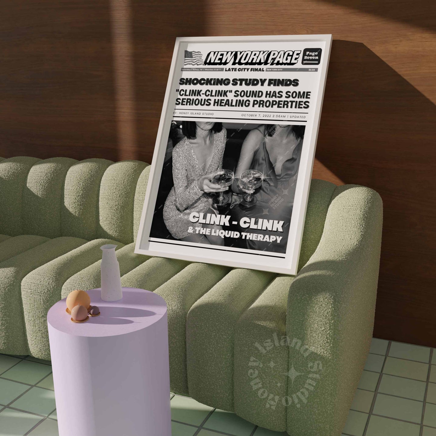 Retro Newspapers Clink-Clink - Digital Print