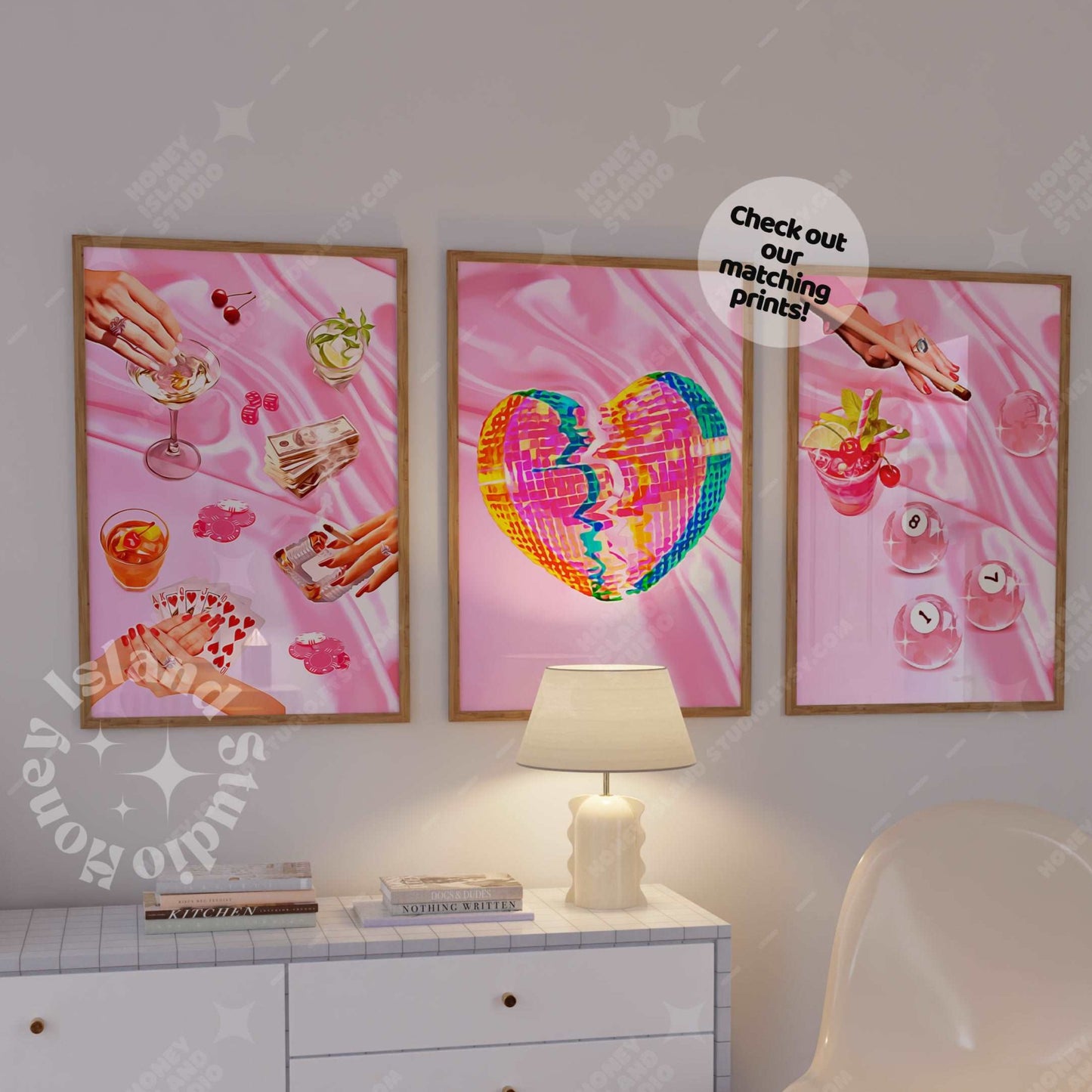 Broken Heart Disco Poster - Pink