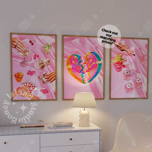 Broken Heart Disco Poster - Pink