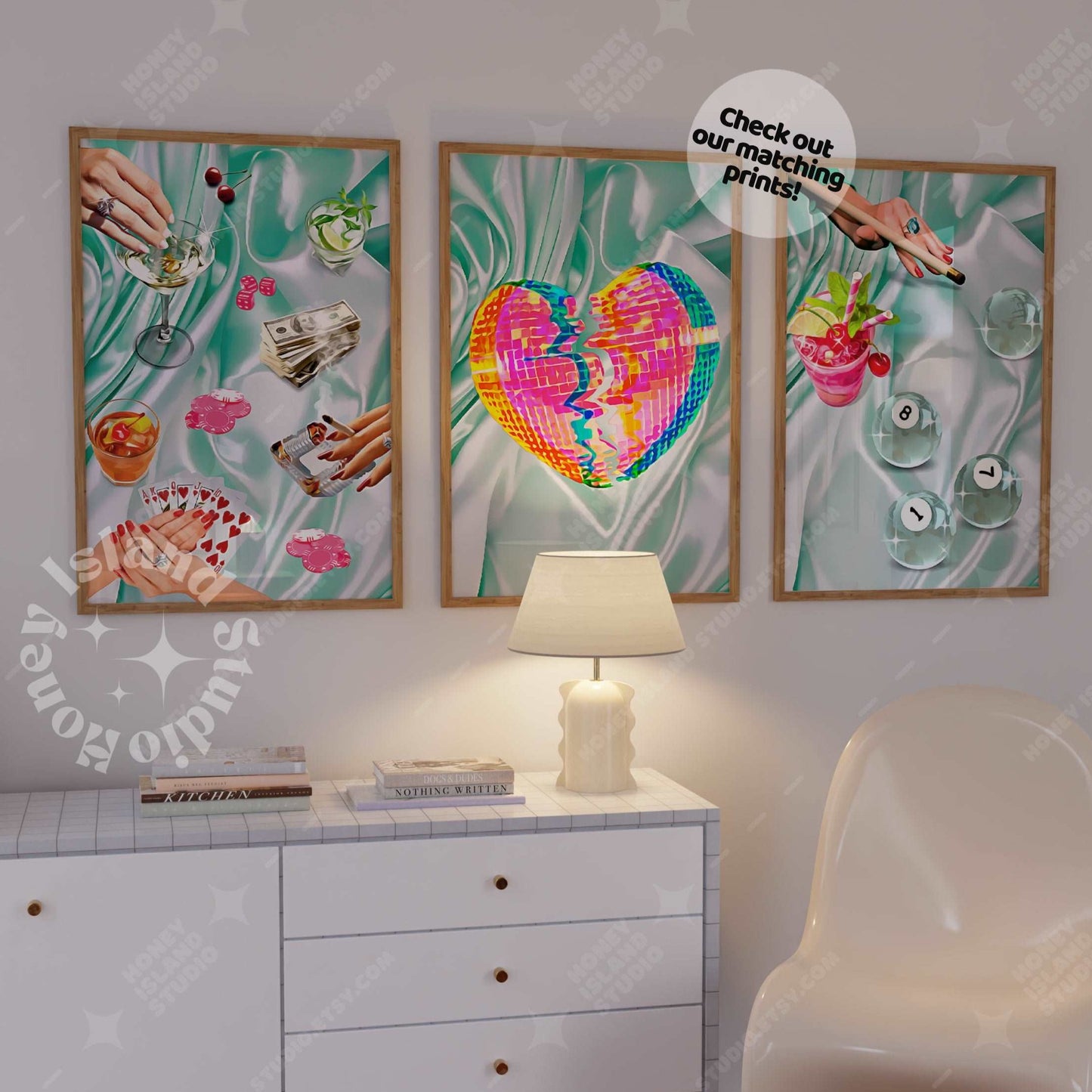 Broken Heart Disco Poster - Green