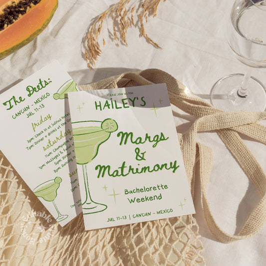 Margs & Matrimony Bacherolette Invite (Canva Template)