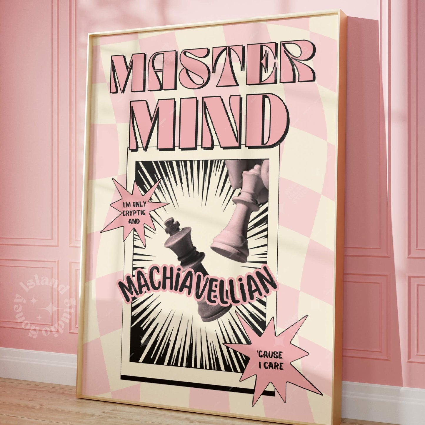 Taylor Mastermind machiavellic Poster Print, Dorm Decor, Black Pink Wall Art