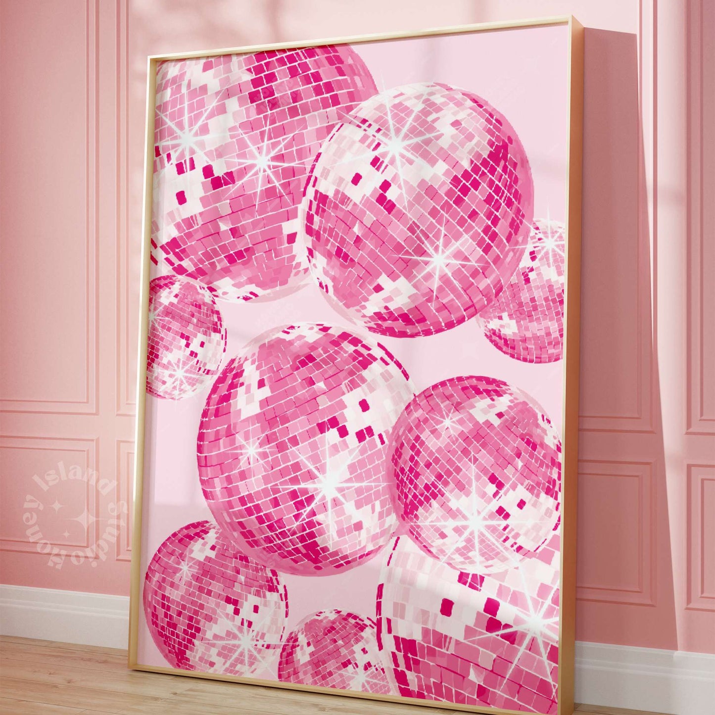 Disco Ball + Queen of Hearts Pink Set of 2 Bundle