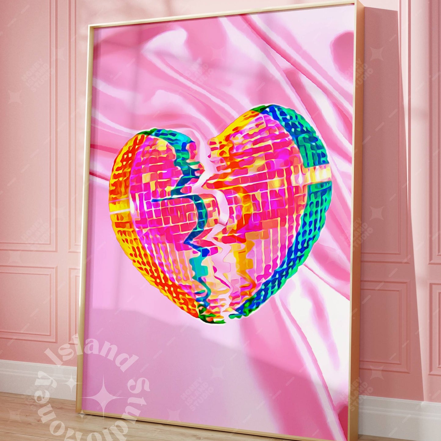 Broken Heart Disco Poster - Pink