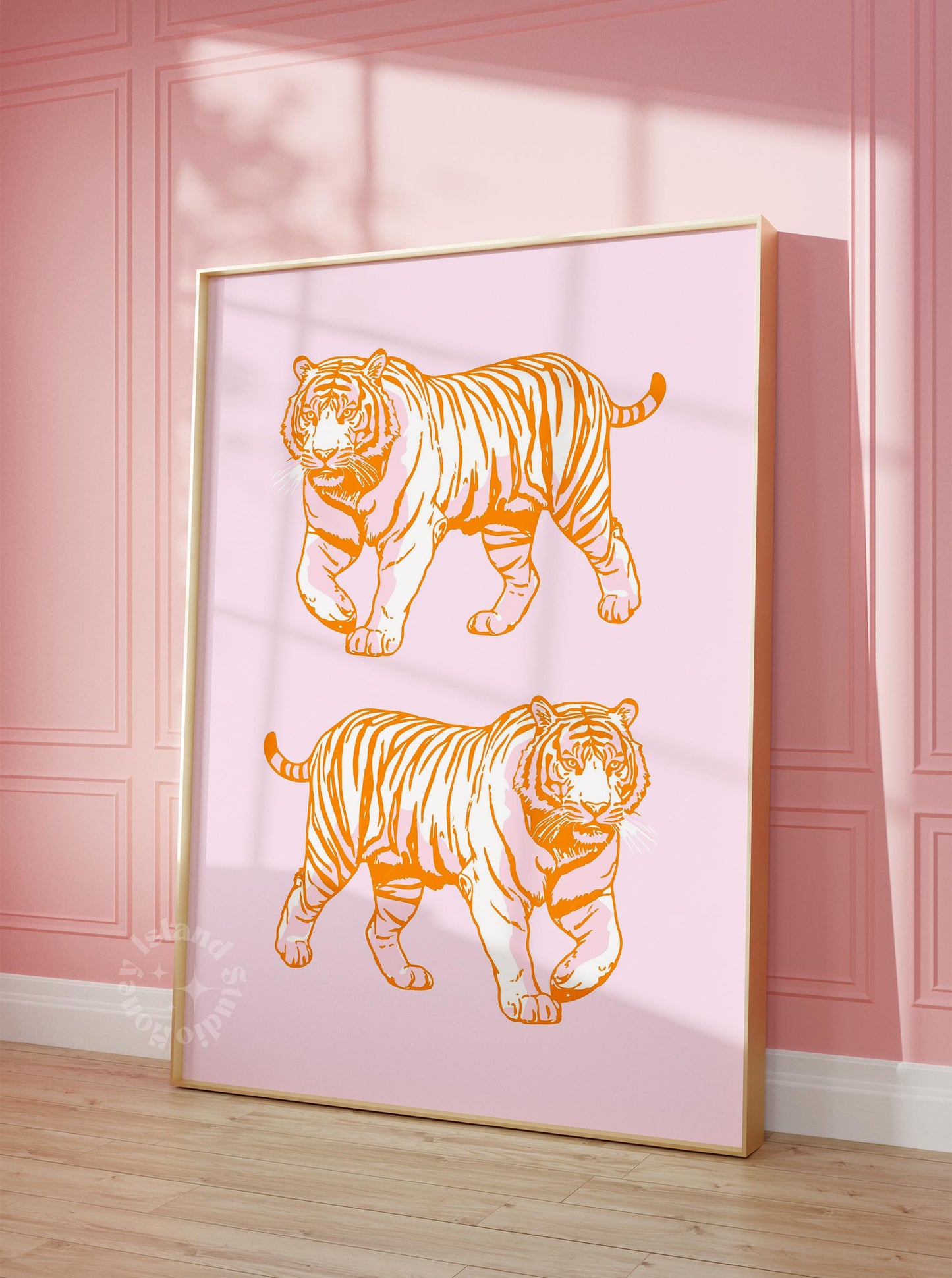 Pink Tiger Preppy Poster
