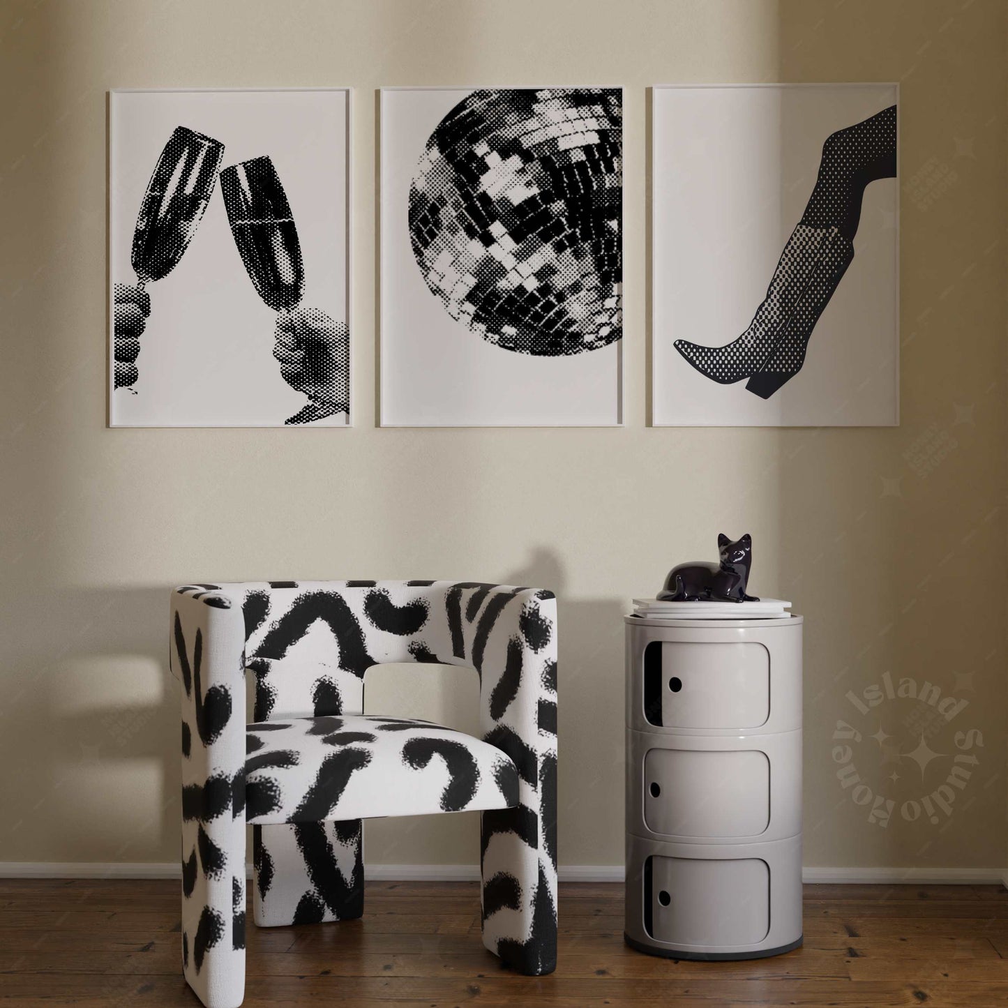 Set of 3 Unspoken Taylor Prints - Black White Digital