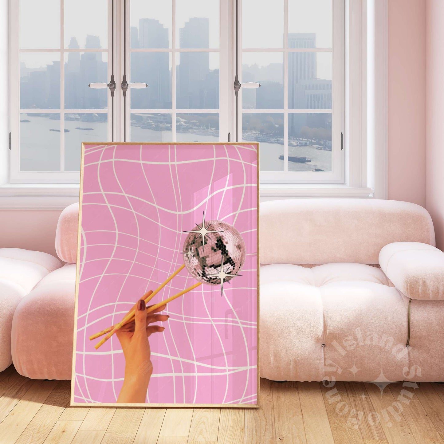 Disco Chopsticks + Better Late Than Ugly Set of 2 Pink Orange Bundle