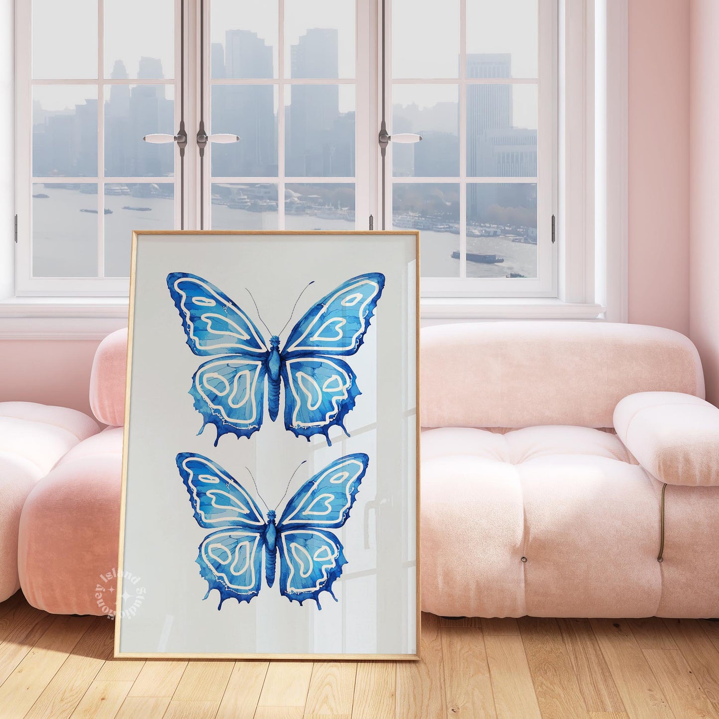 Butterflies poster - Blue