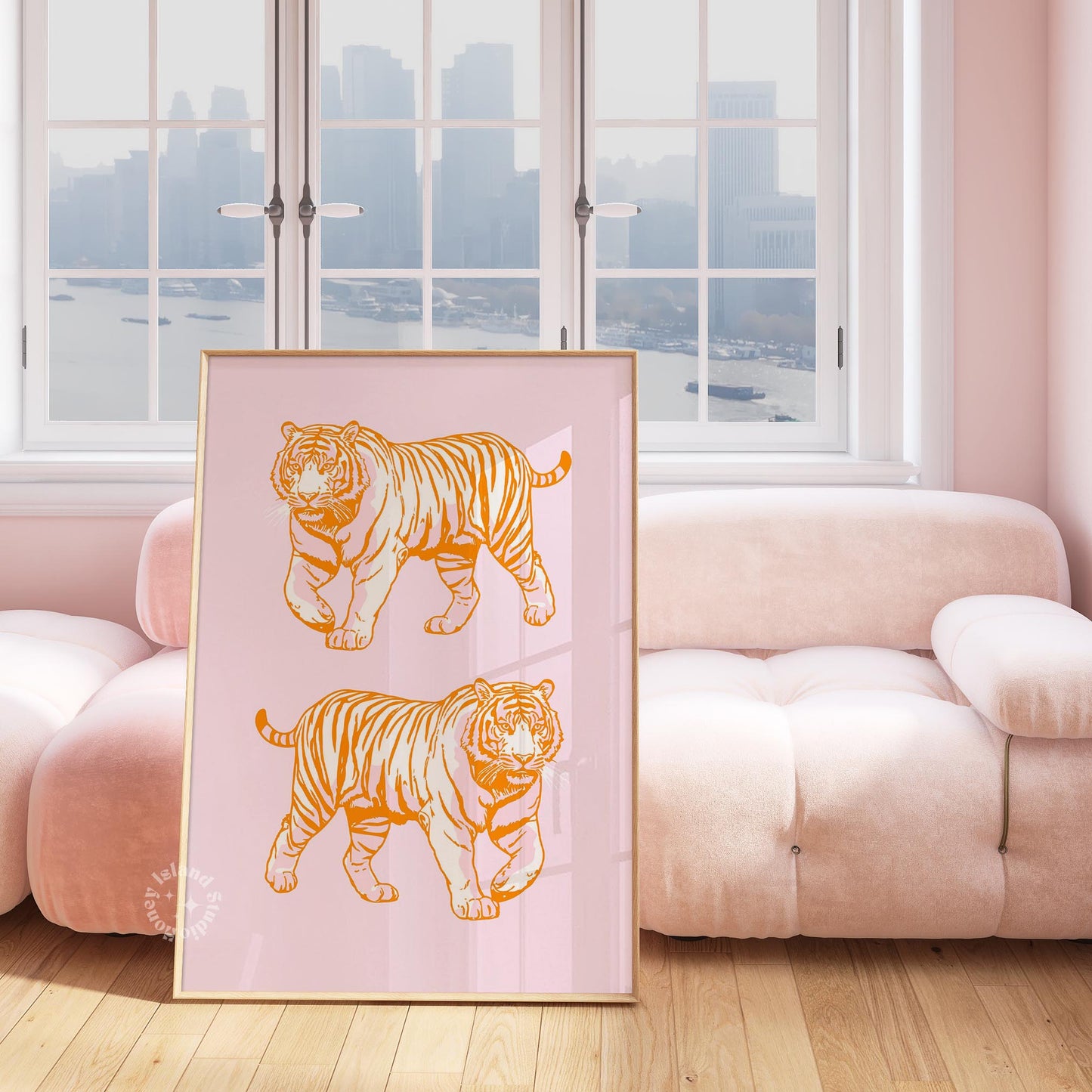 Pink Tiger Preppy Poster
