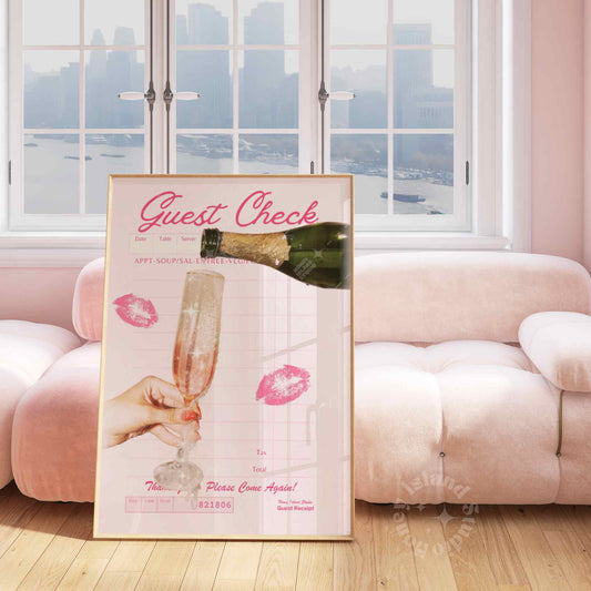 Guest Check Champagne - Poster