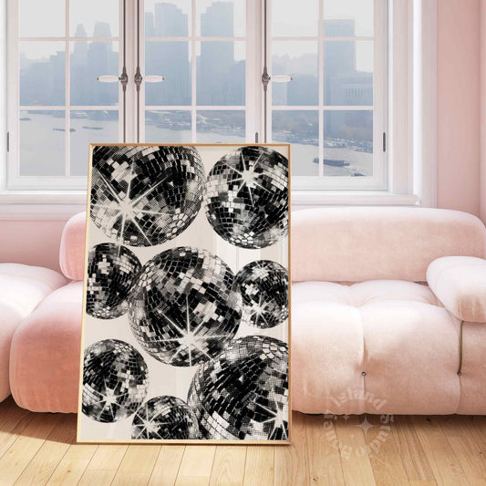 Disco + Queen of Hearts Black/White Set of 2 Bundle