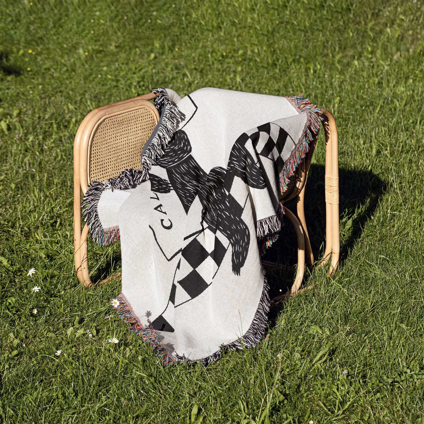 I Love You California Bear Woven Blanket