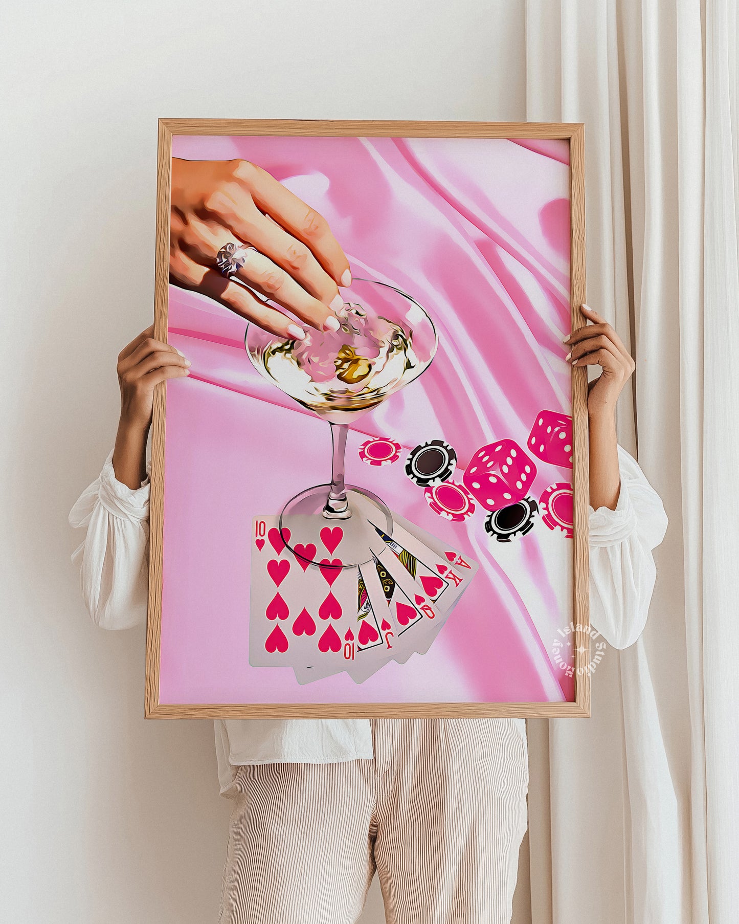 Retro Martini Pink Poster