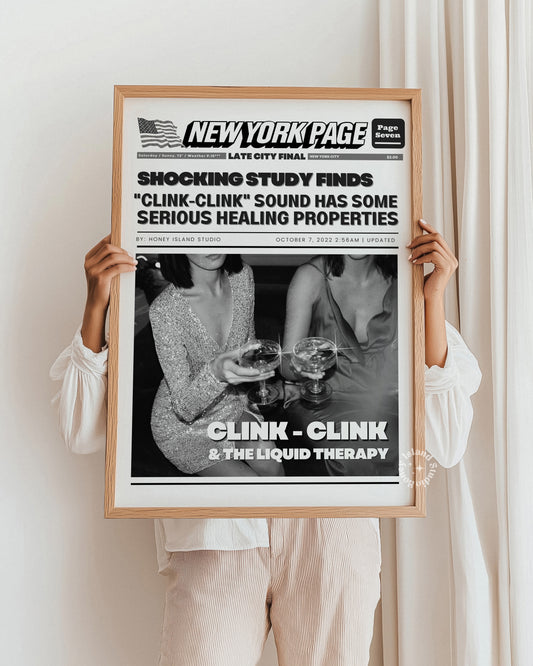 Retro Newspapers Clink-Clink - Digital Print