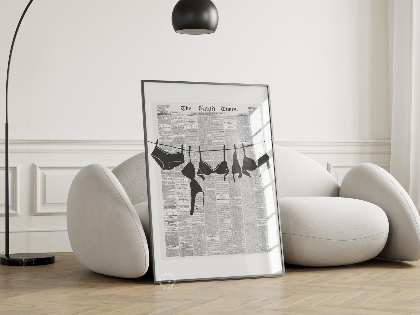 Bikini Hanging Coquette Newspapers Poster