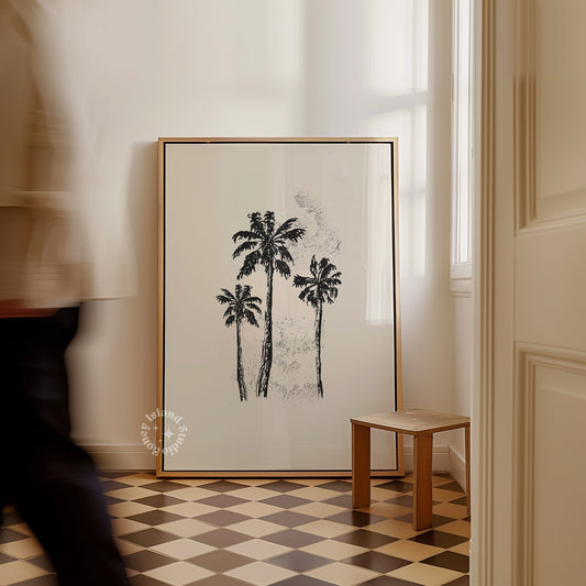 Coastal Cowgirl Palm Trees Poster