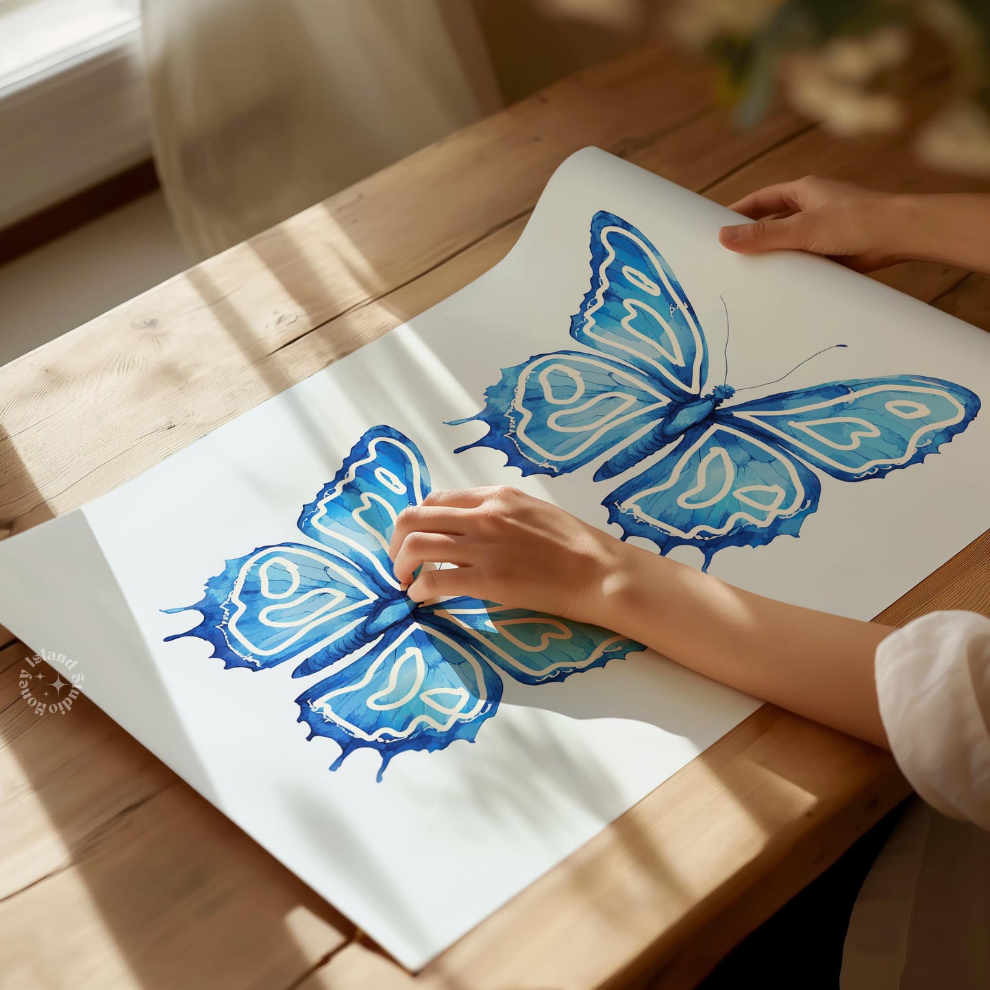 Butterflies poster - Blue