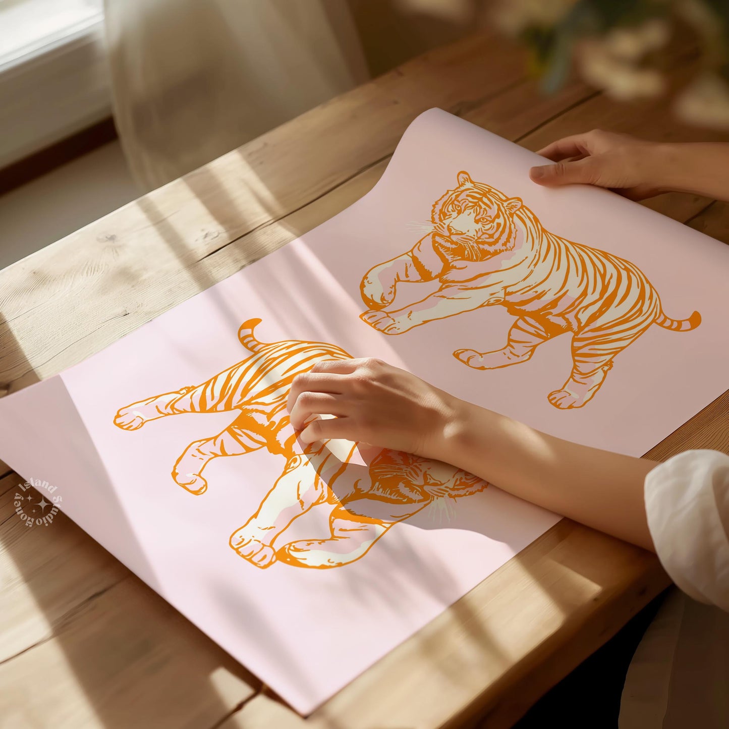 Pink Tiger Preppy Poster