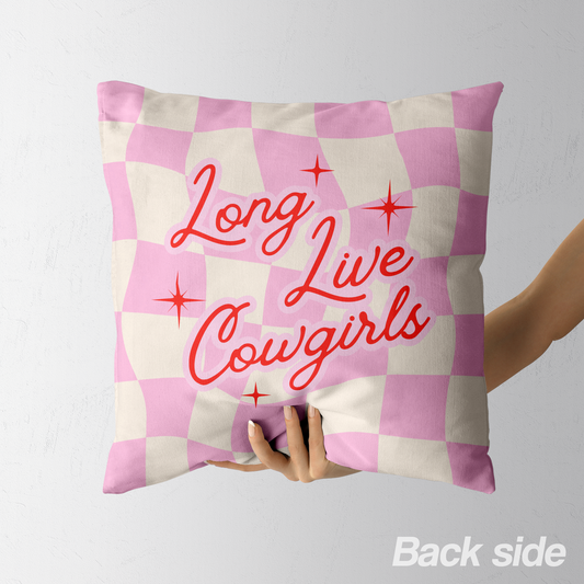 Rainbow Cowgirl Boots Throw Pillow