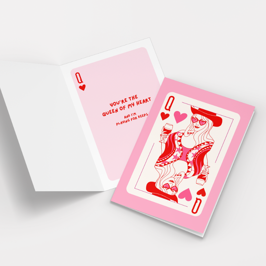 Queen Of My Heart - Pack of 10 Greeting Cards (standard envelopes) (US & CA)