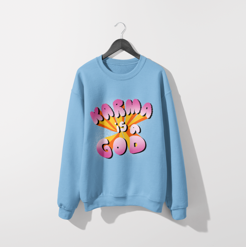 Karma is a God Classic Unisex Crewneck Sweatshirt