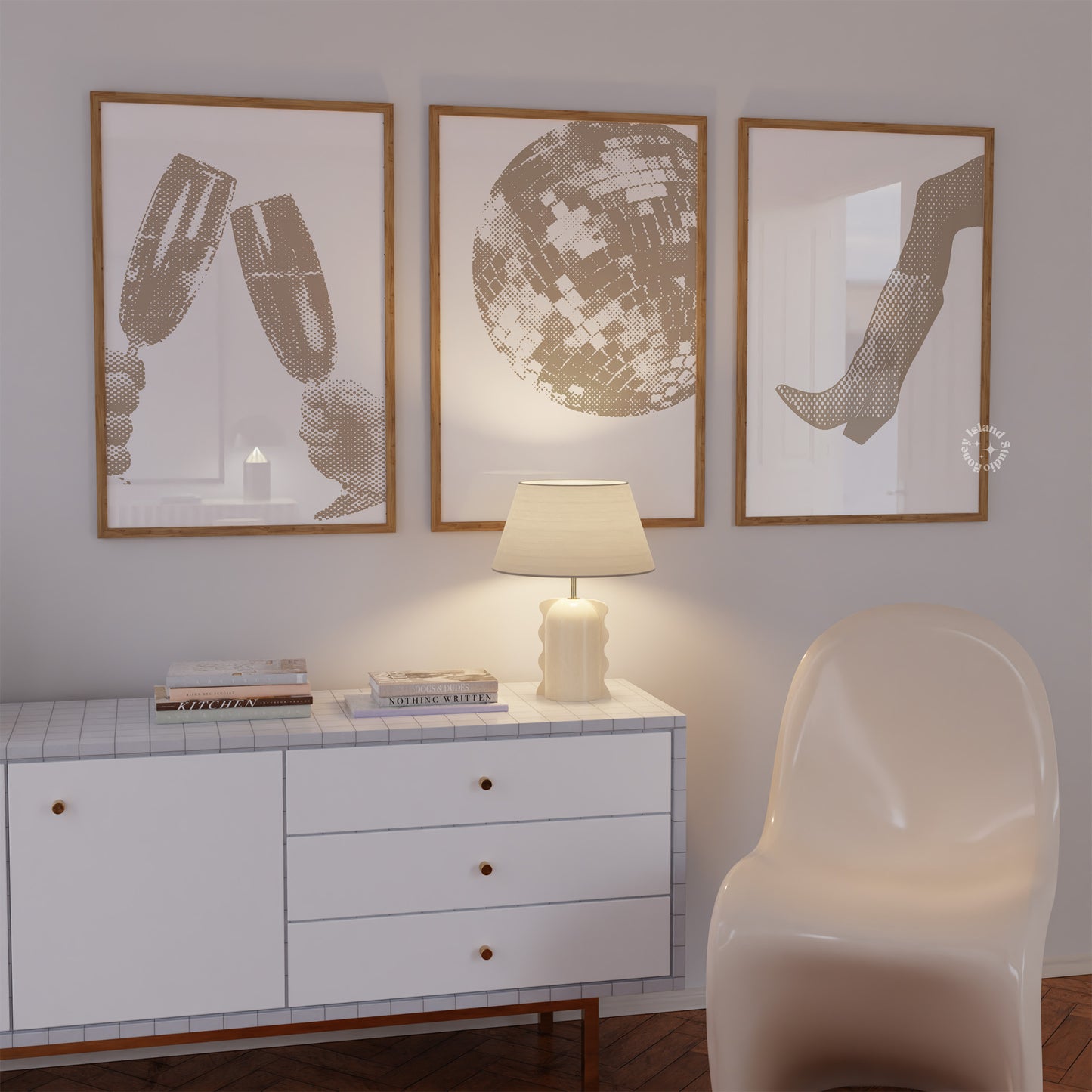 Set of 3 Unspoken Taylor Prints - Beige Neutral - Digital