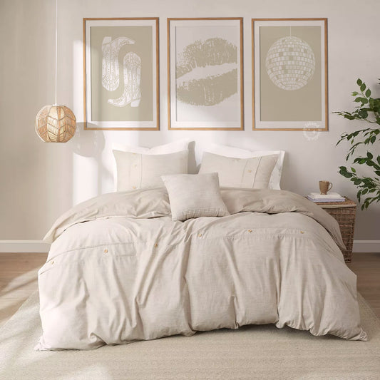 Set of 3 Cowgirl Kiss Disco Prints - Beige Neutral - Digital