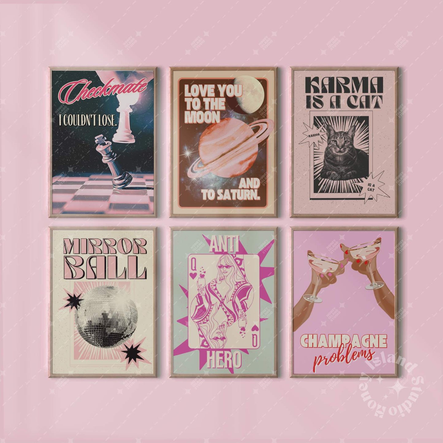 Set of 6 Taylor Swift Bestsellers Prints V1 - Digital